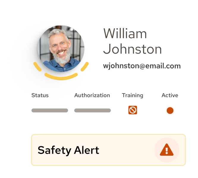 Background check and safety alert